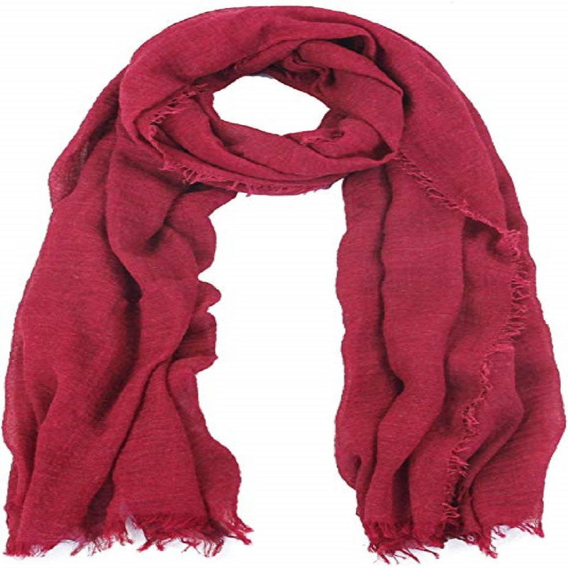 veilsofheaven Solid Cotton, Viscose Women Scarf, Stole