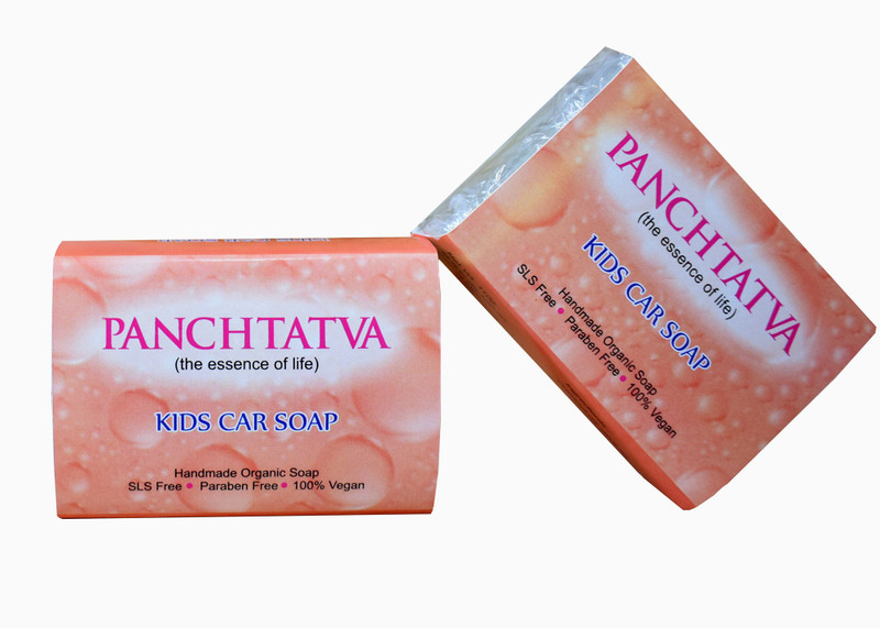 panchtatva Kids handmade natural organic soap with car (eraser)(3 x 110 g)