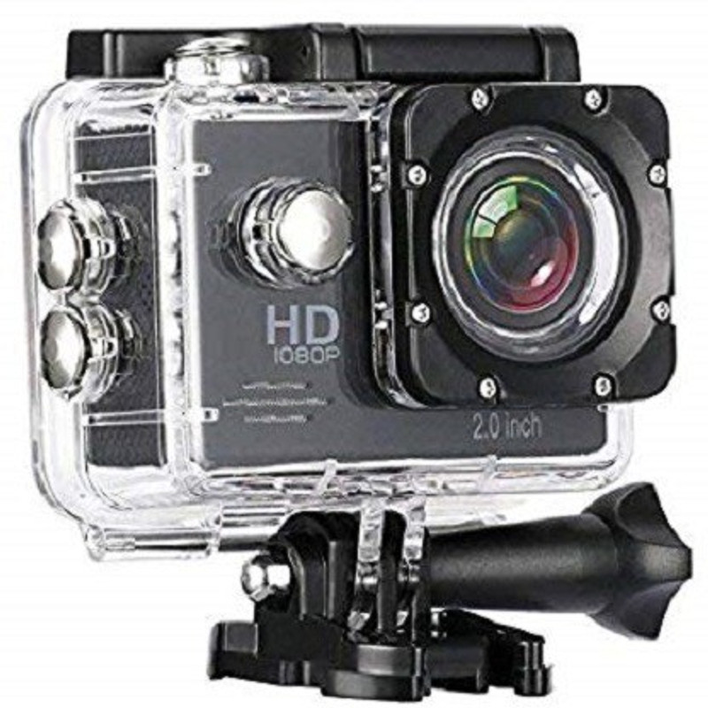Buy Genuine HD 1080P Ultra HD Water Resistant Sports Camera Ultra Wide-Angle Lens with 2 Inch Display  Sports and Action Camera(Black, 12 MP)