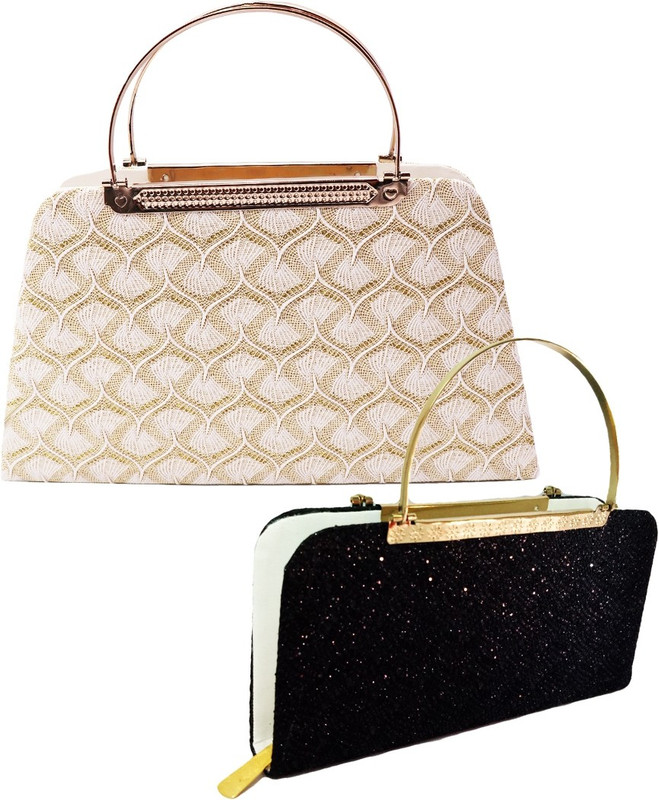 landloper Sports, Party, Formal, Casual Black, Beige  Clutch