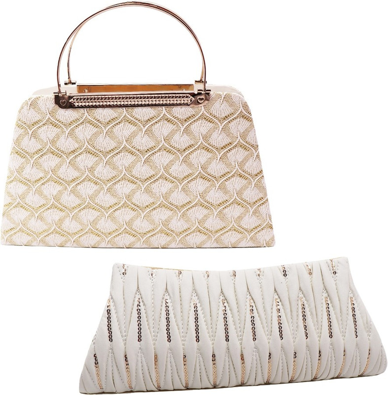 landloper Sports, Party, Formal, Casual White, Beige  Clutch