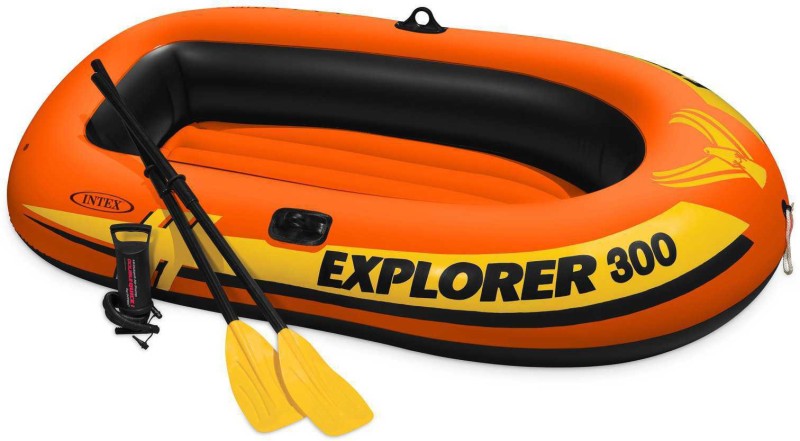 Intex Explorer 300 Boat Set Inflatable Kayak Water Raft(Orange)