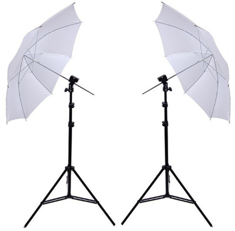 Priyam One Set of Umbrella White 80CM + Studio Light Stand + E27 Bulb Holder White Reflector Umbrella(4.5 cm)