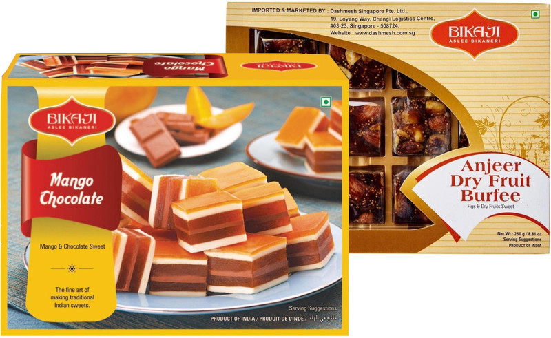 Bikaji Aslee Bikaneri Bikaji Combo Pack Mango Chocolate 250g Anjeer Barfi 250g Pack Of 2 Box 2 X 250 G Buy Online In Cambodia At Cambodia Desertcart Com Productid 153880495 How do you rate this product? bikaji aslee bikaneri bikaji combo pack