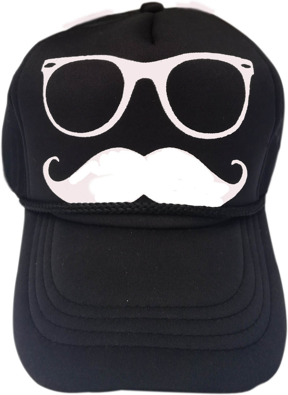 craft darbar Craft Darbar Half Net Chasma Mooch Adjustable Baseball Cap (Black), Baseball Cap Cap