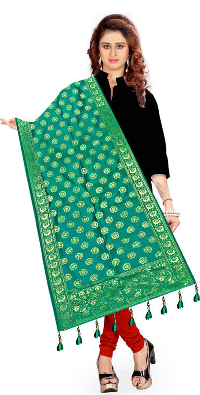lensta creation Art Silk Woven Women Dupatta