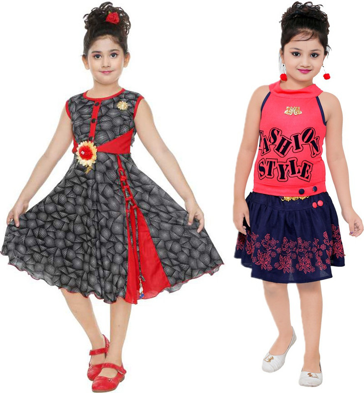 smartbazar Girls Party(Festive) Dress Dress(Multicolor)