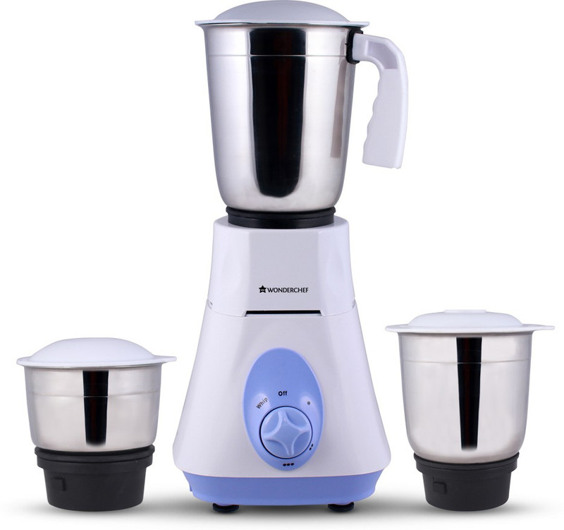 Wonderchef Vietri Blue 500 Mixer Grinder(Blue, 3 Jars)