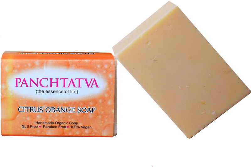 panchtatva citrus orange handmade natural organic soap with goat milk(3 x 110 g)
