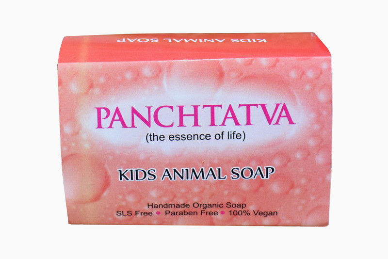 panchtatva Kids handmade natural organic soap with animal toys(3 x 110 g)