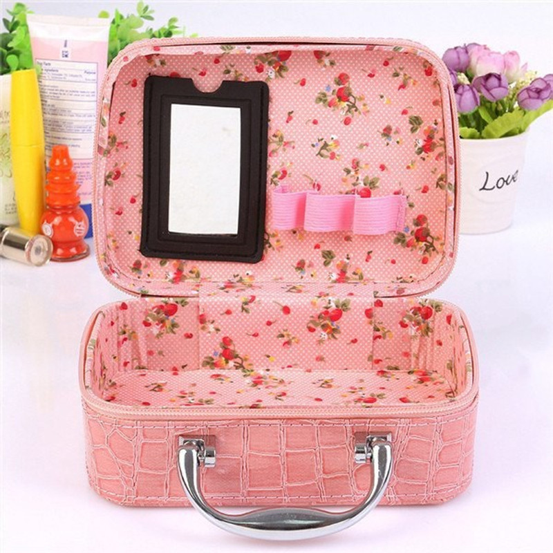 niknats Cosmatics bag and storage bag and also jewelry,utility,makeup kit and vanity bag and purse for ladies bag,women bag ,girls bag and Beauty Accessories and makeup kit All Vanity Box (Light Pink) no Vanity Box(Pink)