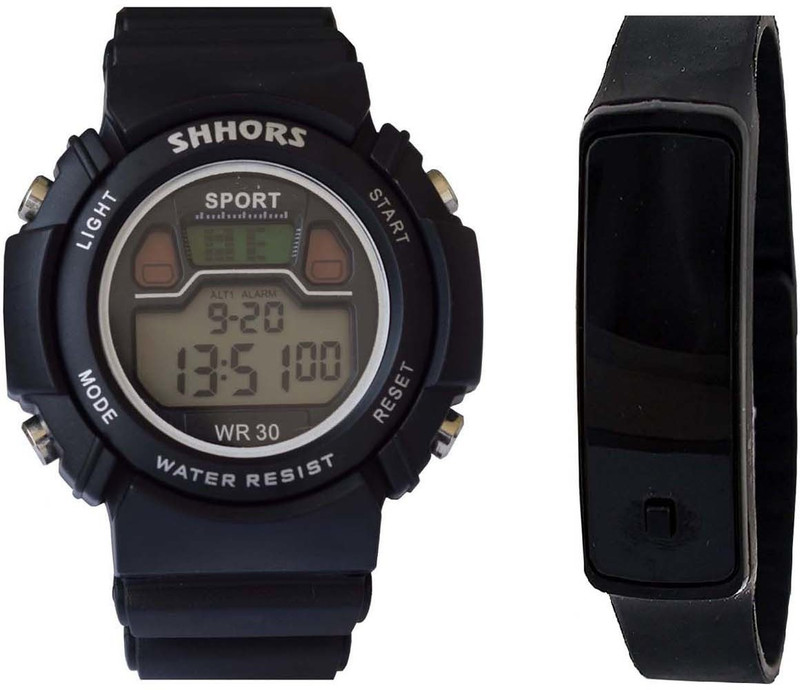 shhors (R-TM) Latest Model Good Looking Stylish and Silicone LED Digital Date/Week Display Sports Digital Watch  - For Boys & Girls