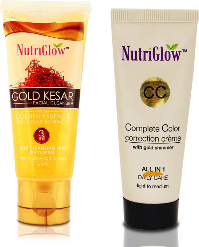 Glow Gold Kesar Face Wash and CC Cream / Mini combo-Complete Fairness(1 Items in the set)