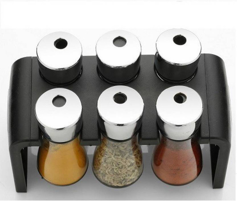 slings Spice Rack Silver 6 Piece Condiment Set(Plastic)