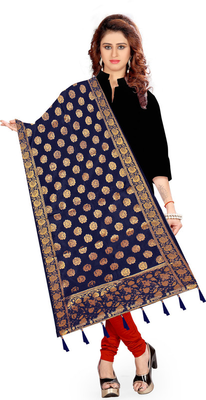 lensta creation Art Silk Woven Women Dupatta