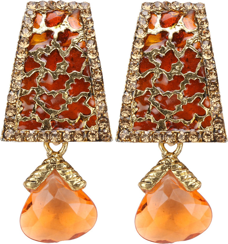 shayma shayma Ethnic Tear Drop Earring Metal Tunnel Earring