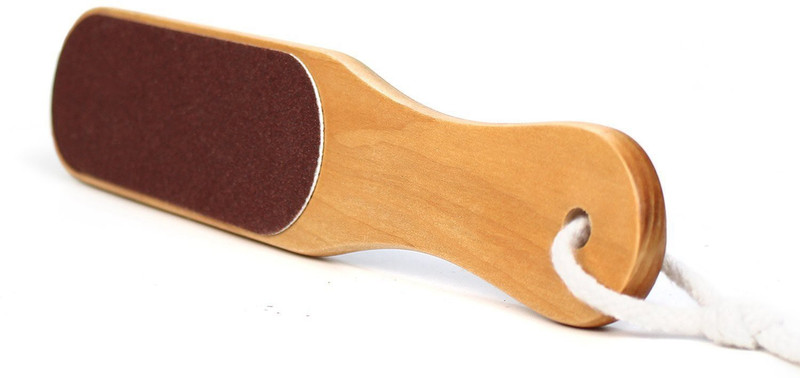 EKAN Dead Skin Remover Foot Scrubber Pedicure Tool Wooden Handel