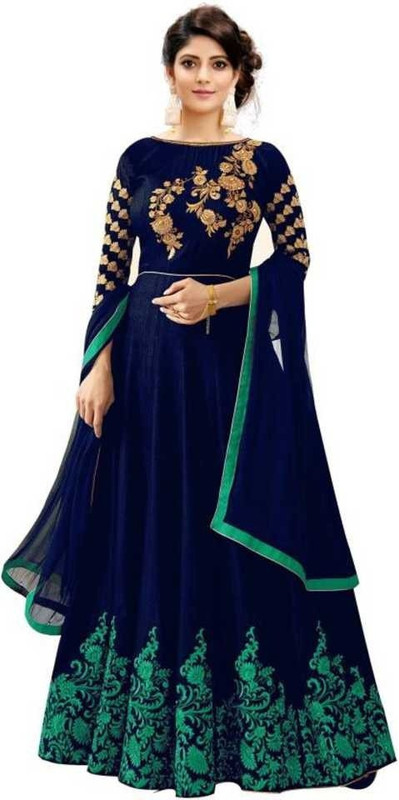 daisyfashion Anarkali Gown(Blue)