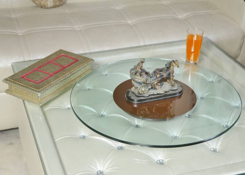 guruji enterprises Revolving Glass Table Top Tray