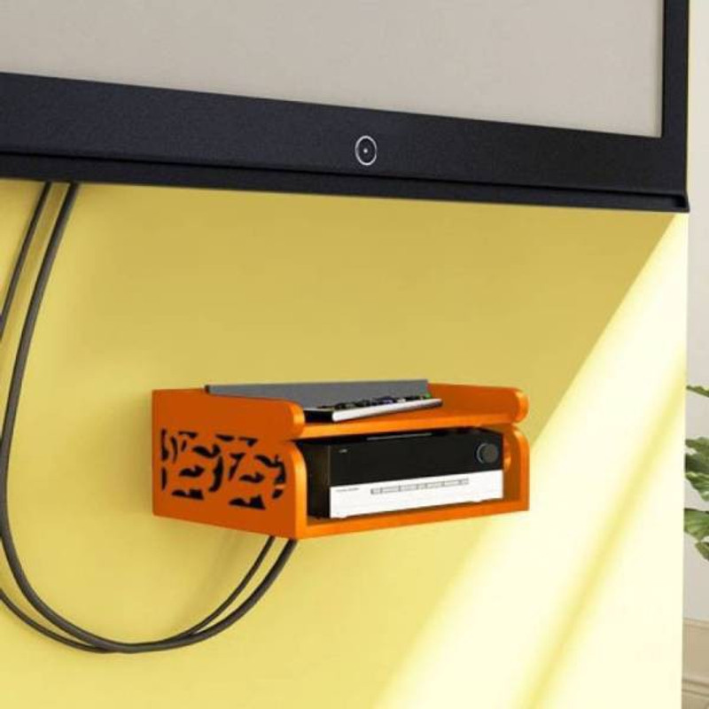 shine star art set up box MDF (Medium Density Fiber) Wall Shelf(Number of Shelves - 1, Orange)