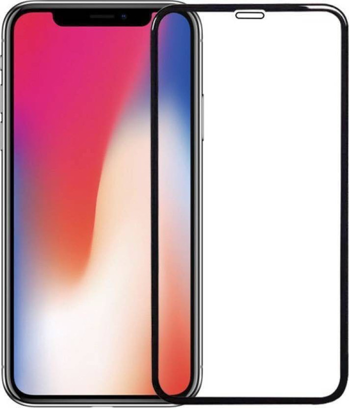shrino Edge To Edge Tempered Glass for Shrino 6D Tempered Glass Screen Protector for iPhone Xs max 6.5 Pack 2 (Black)(Pack of 2)
