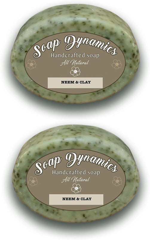 dynamics SOAP DYNAMICS- Premimum Handcrafted Natural Soap - NEEM & CLAY Anti Acne Oil Controlling Soap (With Neem leaf & Multani Mitti)(Anti-Acne, Oil controlling) (Pack of 2-85g Each)(2 x 5 g)