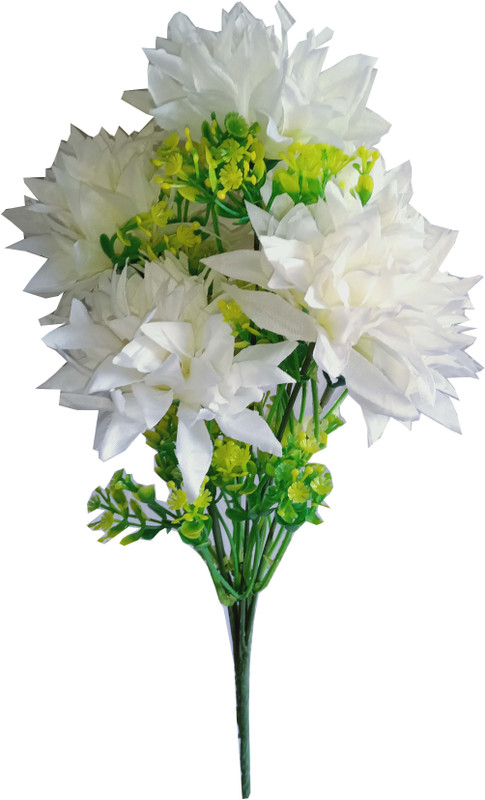 Kaykon Beautiful Small Artificial Flower Bunch 7 Dahalia Flowers