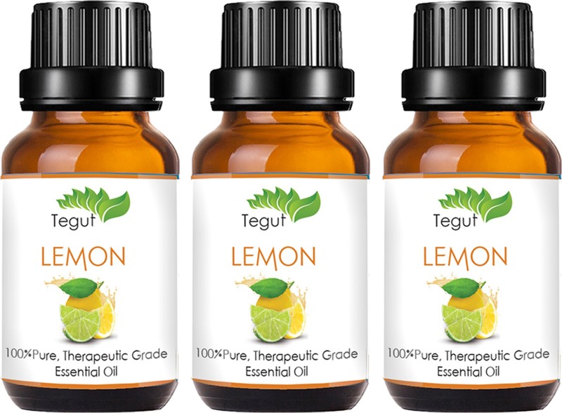 Tegut Lemon Essential Oil For Face, Hair Dandruff & Skin Pigmentation & Lightening, Therapeutic Grade/For Diffuser (30 ml) (Pack of 3)(30 ml)
