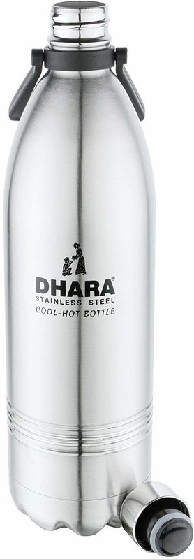 dhara I'M STAINLESS STEEL 1500 ML BOTTLE CUM FLASK 24 HOUR HOT AND COLD 1500 ml Bottle(Pack of 1, Silver)