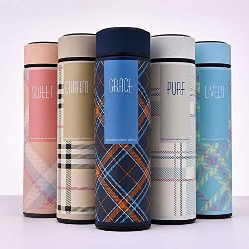 vihanoverseas Steel Stainless Vacuum Bottle Hot & Cold (White) 500 ml Bottle(Pack of 1, White)