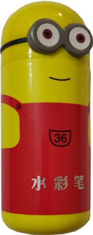 kubergift 36 Colour pencil in red & yellow minion shape box Pillar Shaped Color Pencils(Set of 1, Multicolor)