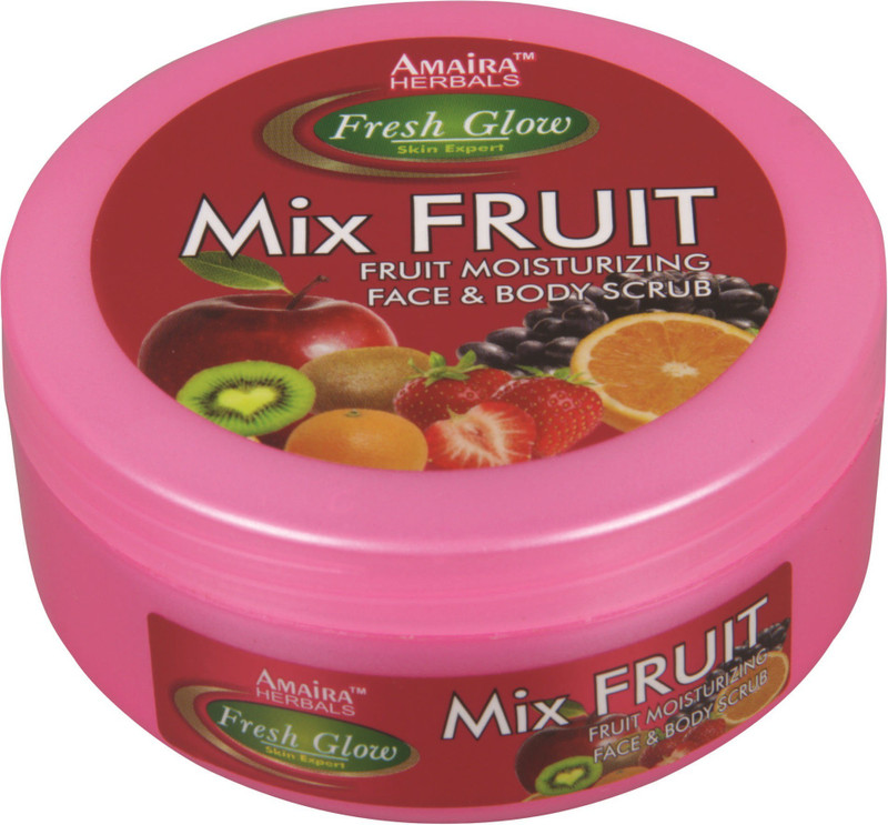 amaira herbals fruit moisturizing face and body scrub Scrub(200 g)