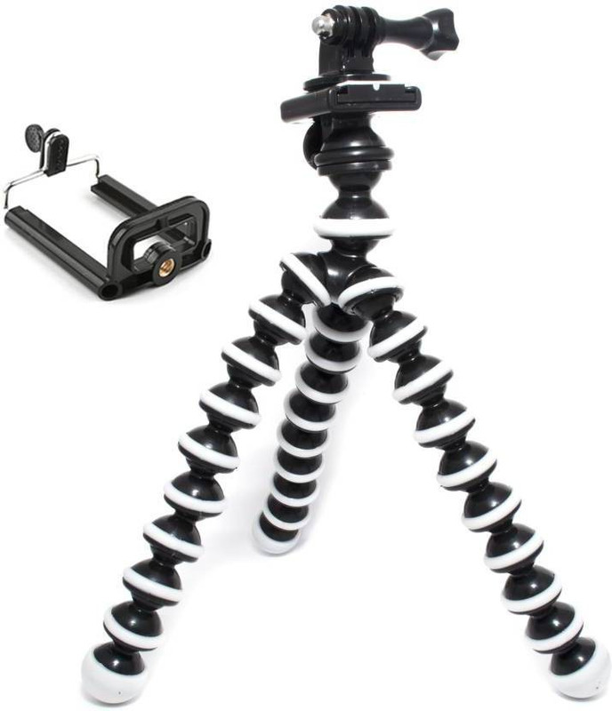 MobFest Gorilla tripod Multi/purpose Octopus Tripod Ball Head(Black, Supports Up to 1500 g)