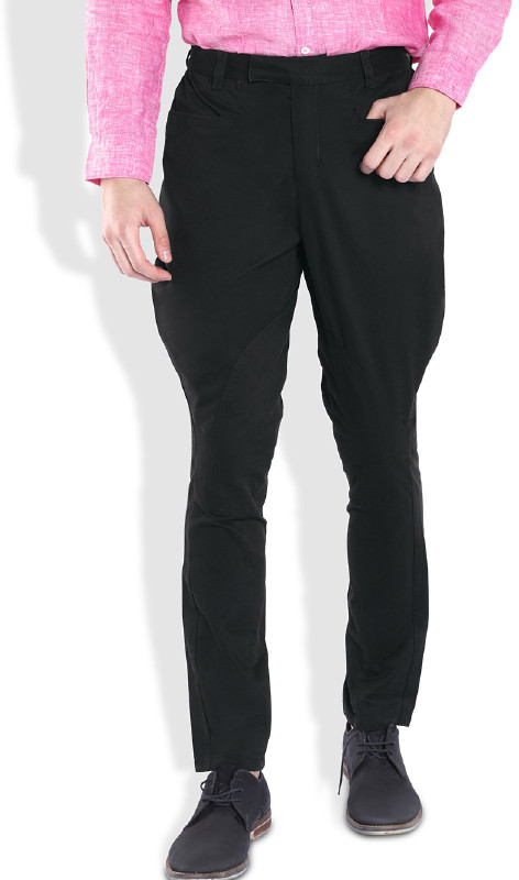 Parx Slim Fit Men Black Trousers