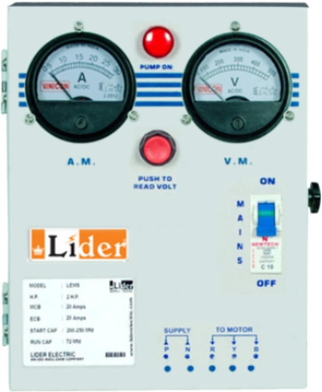 lider Control panel/starter for 1 hp open well & oil filled Submersible Water Pump(1 hp)