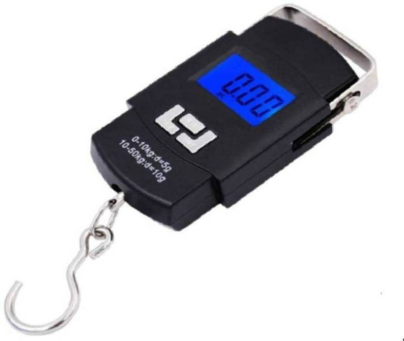 Yozika 50Kg Portable Luggage Hanging Weight Machine Digital Weighing Scale(Black)