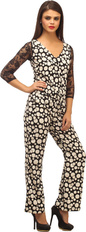 Cottinfab Polka Print Women Jumpsuit