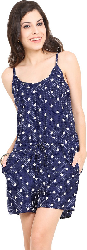 Trend Arrest Polka Print Women Jumpsuit
