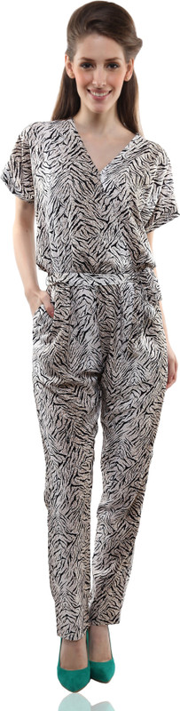 Miss Chase Animal Print Women Jumpsuit