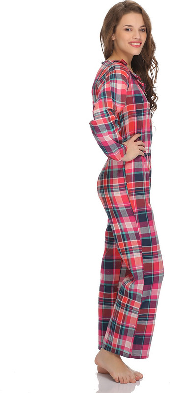 Clovia Checkered Women Jumpsuit