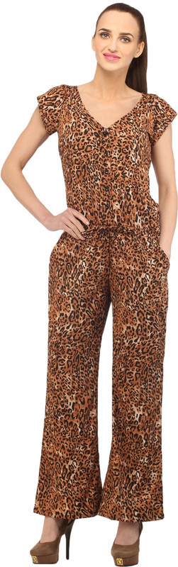 Cottinfab Animal Print Women Jumpsuit