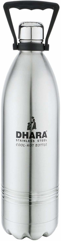 dhara I'M STAINLESS STEEL 1000 ML BOTTLE CUM FLASK 24 HOUR HOT AND COLD 1000 ml Bottle(Pack of 1, Silver)
