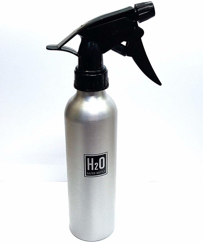 onlinestore22 H20 Air Water Spray Metal Bottle (Pack of 1) (Silver Color) 200 ml Bottle(Pack of 1, Silver, Black)