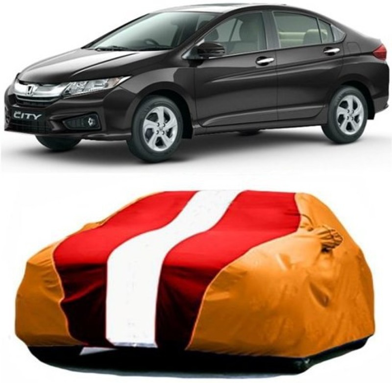 CLASS ONE Car Cover For Honda City i-Vtec (With Mirror Pockets)(Red, Orange)