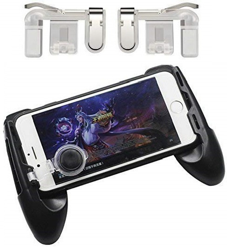 shopnotch Mobile Gamepad with 2 Joysticks and PubG Remote (1 Pair) for 4.5 to 6.5 inch Android iOS Phones for Action / Simulation games  Gaming Accessory Kit(Black, For Android)