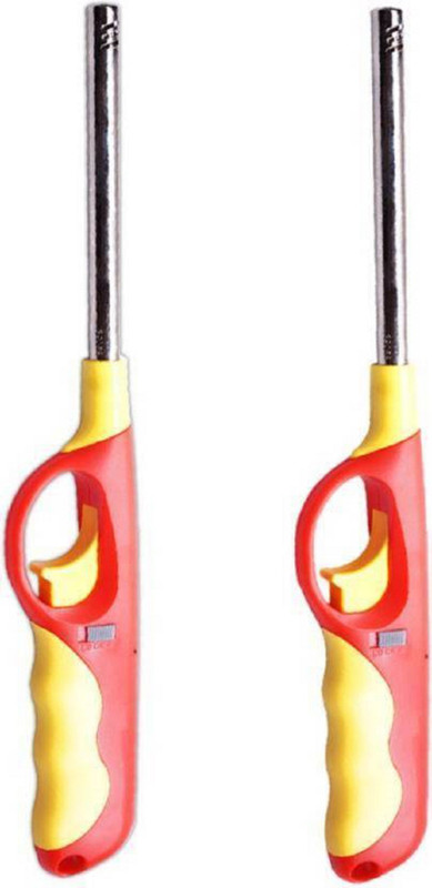 baluda New Sunlight Adjustable Flame High Quality Kitchen Lighter Stainless Steel Plastic, Stainless Plastic Gas Lighter(Multicolor, Pack of 2)
