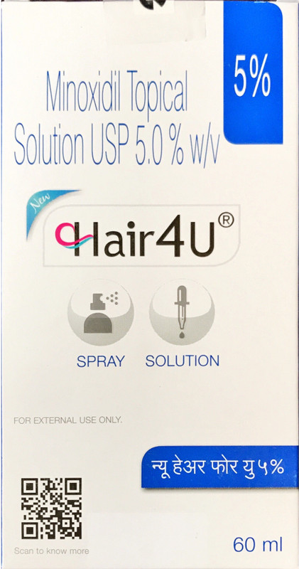 Glenmark Hair 4 u minoxidil topical 5%(60 ml)