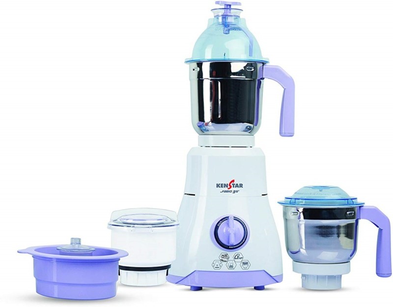 Kenstar 3ss Fabio-3S 750-Watt Mixer Grinder 750 Juicer Mixer Grinder(White, 3 Jars)