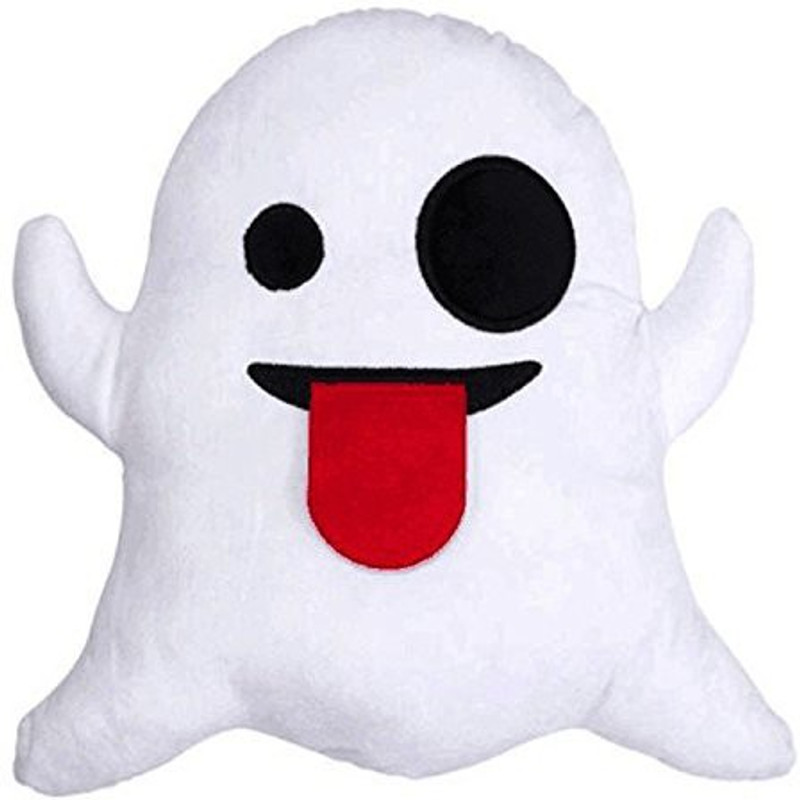 dhrbsx Car Cushion for Leaning on Soft Emoji Smiley face Hold Pillow Stuffed Stuffed Doll The White Ghost cradled The Pillow (Small Ghost)  - 3.1 inch(White)