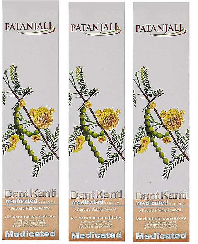 PATANJALI Dant Medicated Oral Gel - 100g (Pack of 3) Toothpaste(100 g, Pack of 3)